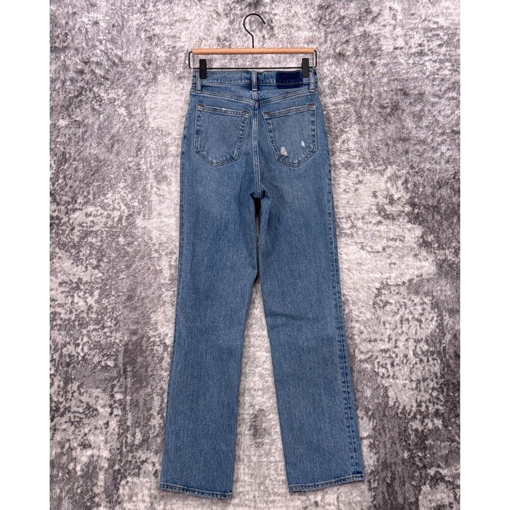 Abercrombie & Fitch Jeans 25 / 0 Womens 90s Straight Cross Button High Rise - Picture 2 of 7